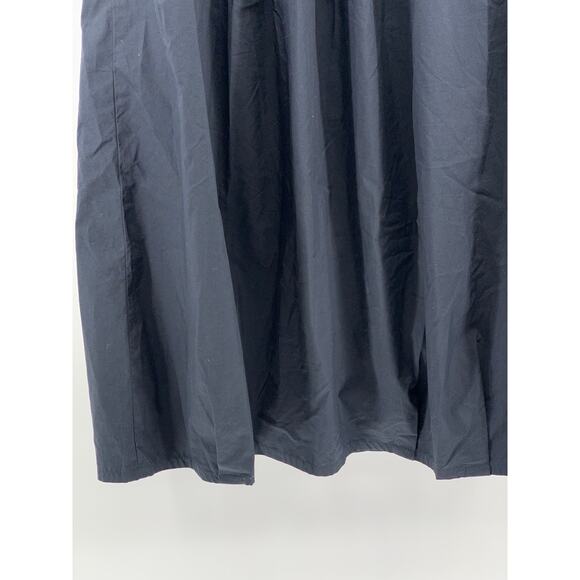 MUJI Women's Navy Blue Elastic-Waist A-Line Relaxed Fit Cotton-Blend Skirt SZ S - Picture 5 of 11